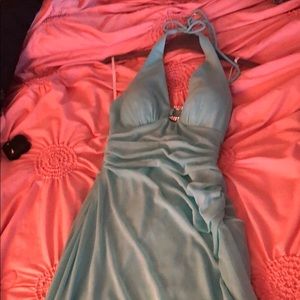 Blondies Knites by Linda Bernell turqouise Dress